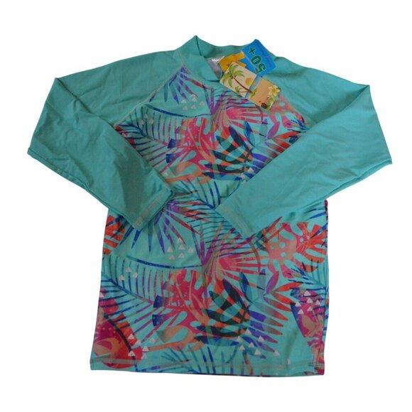 Girls Long-Sleeve UV 50+ Swim Shirt Size 140/146 10-12 US - Picture 1 of 4